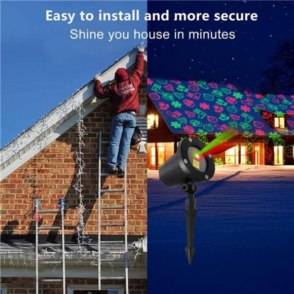 Christmas Projector Lights Outdoor Decorations Plug in Projector - Picture 2 of 6